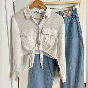 White Linen Zara longsleeve